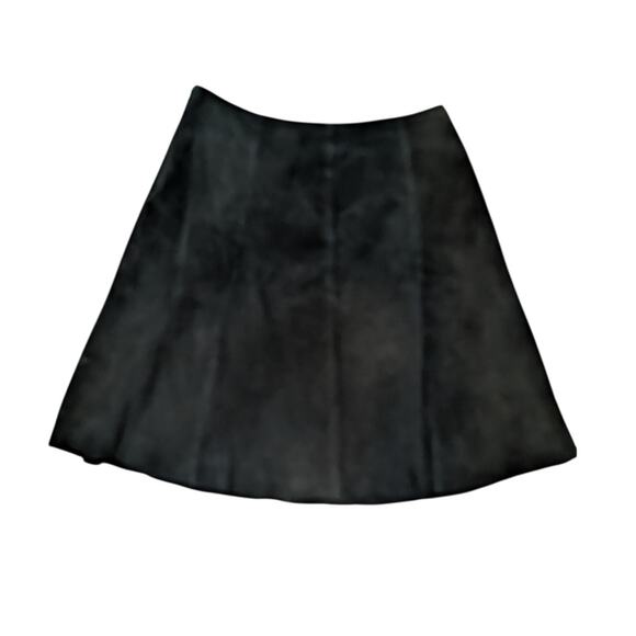 Daisy Fuentes Black Suede A-line Skirt Size 16 - Picture 7 of 7